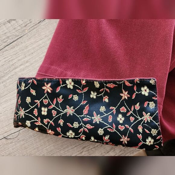 Vintage Victor Costa Western‎ Embroidered Burgundy Shacket Women's Plus 1X - Picture 7 of 7